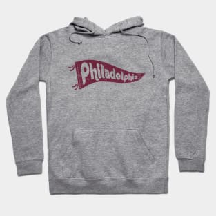 Philadelphia Retro Pennant - White Hoodie